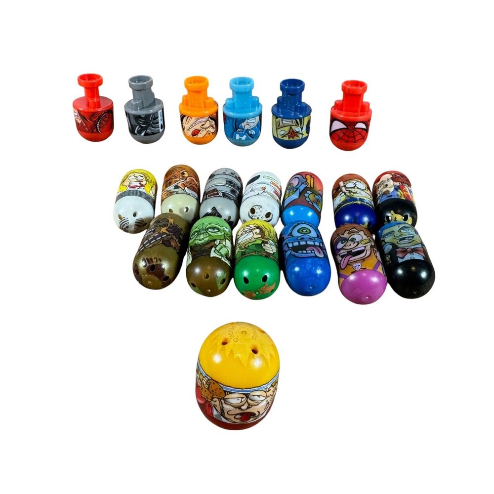 Mighty Beanz LOT of 20 Marvel Bonkazonks Marvel Assorted Colors Characters Toys